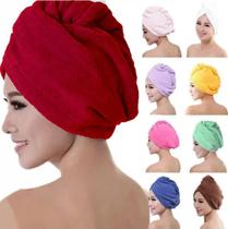 Kit 10 Toalhas De Cabelo Banho, Toalha Grossa Mágica Para Secar Cabelo De Microfibra Grossa Touca Pós Banho