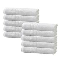 Kit 10 Toalhas De Rosto Hotel Profissional Teka Roma 440G