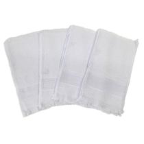 Kit 10 Toalhinhas De Mão/Lavabinho Branca Social Com Franja