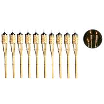 Kit 10 Tocha Bambu 100cm Lamparina Festa Tematica Decoração