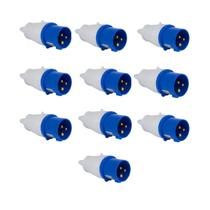 Kit 10 Tomada Acoplamento 2p+t 16a Azul 6h 220/250v Omg 3056 Kit 10 Tomada Acoplamento 2p+t 16a Azul 6h 220/250v Omg 3056