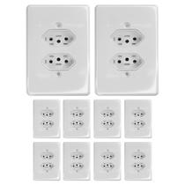 kit 10 Tomada dupla 20A 2p+T Ilumi Tomadas 2 Pino + Terra 20A 250V