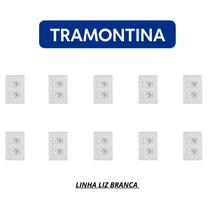 Kit 10 Tomada Dupla 20A Tramontina Liz Branco