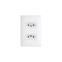 Kit 10 Tomada Dupla Padrão 2P+T Distanciadas 10A/250V Habitat - FAME Kit 10 Tomada Dupla Padrão 2P+T Distanciadas 10A/250V Habitat - FAME