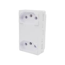 Kit 10 Tomada Dupla Separadas Monobloco Branco 10A Módulo I9 Kit 10 Tomada Dupla Separadas Monobloco Branco 10A Módulo I9