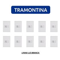 Kit 10 Tomada Simples 10A - Tramontina Liz Branco