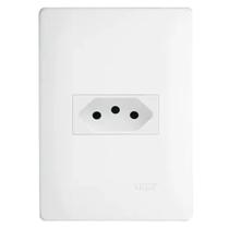 Kit 10 Tomada Simples 20A Habitat Branco Fame 2098 Kit 10 Tomada Simples 20A Habitat Branco Fame 2098