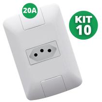 Kit 10 Tomada Simples 20a- Tramontina Aria Kit 10 Tomada Simples 20a- Tramontina Aria