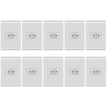 Kit 10 Tomada Simples 20a Tramontina Liz Branca Kit 10 Tomada Simples 20a Tramontina Liz Branca