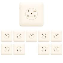 Kit 10 tomada telefone padrão telebras 4p branco alumbra Kit 10 tomada telefone padrão telebras 4p branco alumbra