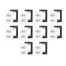 Kit 10 Tomadas Dupla Pial Plus+ 10A 4x2 Borne Automático Legrand