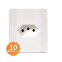 Kit 10 Tomadas Pezzi Sobrepor Sistema X Branco