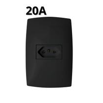 Kit 10 Tomadas Preta 20a Blux Home Grafite Combo Promoção Tomada Simples Economica Black Decoração Kit Casa