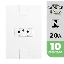 Kit 10 Tomadas Simples 20A Caprice Pluzie 4x2 Branca Kit 10 Tomadas Simples 20A Caprice Pluzie 4x2 Branca
