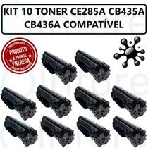 Kit 10 Toner Compatível CE285A Ce285a cb435a cb436a P1102w M1132 M1210 M1212 M1210