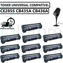 Kit 10 Toner Compatível Para Impressora P1102w M1132 M1210 Ce285a cb435a cb436a 85a