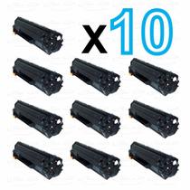 Kit 10 Toner Compatível Para Impressora P1102w M1132 M1210 Ce285a cb435a cb436a 85a