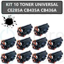 Kit 10 Toner Compatível Universal Para P1102w M1132 M1210 M1212 M1210 CE285A Ce285a cb435a cb436a