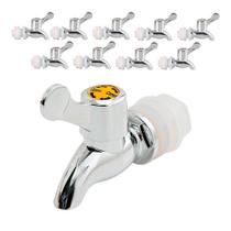 Kit 10 Torneiras Para Suqueira Dispenser Plástico Prata Luxo Filtro Com Vedação Kit 10 Torneiras Para Suqueira Dispenser Plástico Prata Luxo Filtro Com Vedação