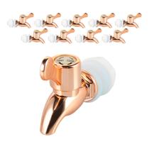 Kit 10 Torneiras para Suqueira Dispenser Plástico Rosé Gold Luxo Filtro com Vedação Kit 10 Torneiras para Suqueira Dispenser Plástico Rosé Gold Luxo Filtro com Vedação