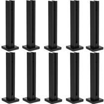 Kit 10 Torres Guarda Corpo 1 Furo Para Vidro 30cm Preto UN