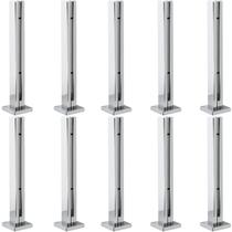 Kit 10 Torres Guarda Corpo Para Vidro 40cm 2 Furos Inox SF Kit 10 Torres Guarda Corpo Para Vidro 40cm 2 Furos Inox SF
