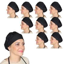 Kit 10 Toucas Cozinha Higiênica de Tecido Oxford Cozinheira Churrasqueiro Padaria Lanchonete Garçom Touca de cabelo Kit 10 Toucas Cozinha Higiênica de Tecido Oxford Cozinheira Churrasqueiro Padaria Lanchonete Garçom Touca de cabelo