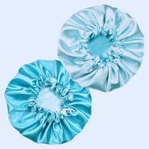 Kit 10 Toucas de Cetim Antifrizz Dupla Face Ajustável + 10 Xuxinhas