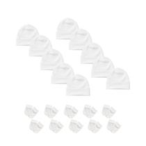 Kit 10 Toucas e 10 Pares de Luvas Bebê Recém Nascido Algodão Atacado Enxoval Maternidade