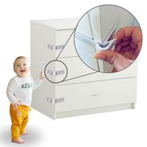 Kit 10 Trava de Gaveta Cômoda escrivaninha Segurança Protetor Proteção Infantil Bebe - abcfixadores