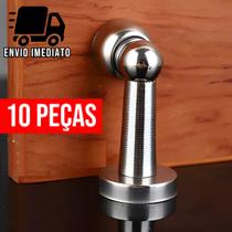 Kit 10 Trava Porta Magnético de Aço Inox Slim Cromado Prendedor com Imã e Fixador Parafusado Kit 10 Trava Porta Magnético de Aço Inox Slim Cromado Prendedor com Imã e Fixador Parafusado