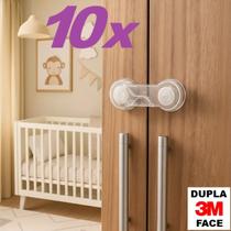 Kit 10 Travas Gaveta Porta Transparente - Segurança bebê