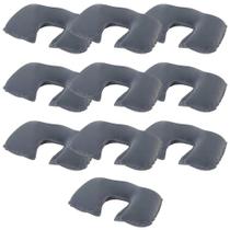 Kit 10 Travesseiros Inflável de Viagem Confortável Vinil Aveludado Avenli