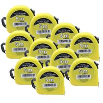 Kit 10 Trena Aço Metal 5m Bolso Básica Fita Com Trava Kit 10 Trena Aço Metal 5m Bolso Básica Fita Com Trava