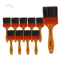 Kit 10 Trincha Pincel 317 Gold Gris 2.1/2 Polegadas - Roma