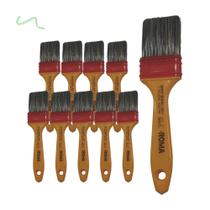 Kit 10 Trincha Pincel 317 Gold Gris 2 Polegadas - Roma Kit 10 Trincha Pincel 317 Gold Gris 2 Polegadas - Roma