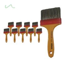 Kit 10 Trincha Pincel 317 Gold Gris 4 Polegadas - Roma Kit 10 Trincha Pincel 317 Gold Gris 4 Polegadas - Roma