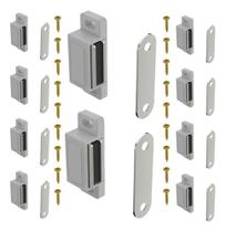 Kit 10 Trinco Fecho Trava Magnetico Ima Porta Armario Moveis