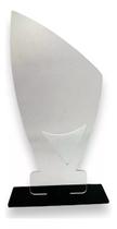 Kit 10 Troféu Acrilico Cristal 2mm 21x11cm C/base Preta