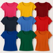 Kit 10 Tshirts Lisas Em Malha Suede