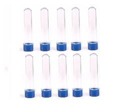 Kit 10 Tubete Azul 12cm Acrílico P/ Personalizar Festa