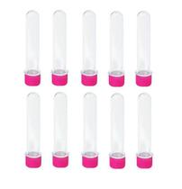 Kit 10 Tubete Rosa Pink 12cm Acrílico P/ Personalizar Festa