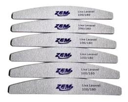 Kit 10 ultra Lixa Unha Profissional Banana 100/180 Lavável