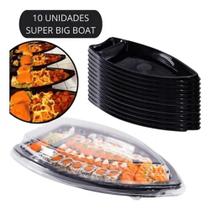 Kit 10 Un Barca Grande/Big Só o Fundo Para Sushi, Açaí, Lanches