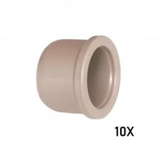 Kit 10 Un - Cap Soldável Plastilit Marrom 25mm