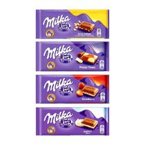 Kit 10 Un. Chocolate MILKA 100g Importado - Vários Sabores Kit 10 Un. Chocolate MILKA 100g Importado - Vários Sabores