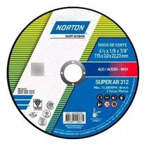 Kit 10 Un Disco Norton Corte Super Ar312 115X3.0X22.23Mm