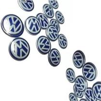 Kit 10 Un Emblema Adesivo Volkswagen Chave Wv Aluminio 14Mm - Stickkar