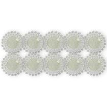 Kit 10 Un Jogo Americano Redondo Renda Bege 45Cm Rafimex
