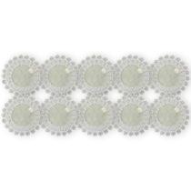 Kit 10 Un Jogo Americano Redondo Renda Bege 45Cm Rafimex